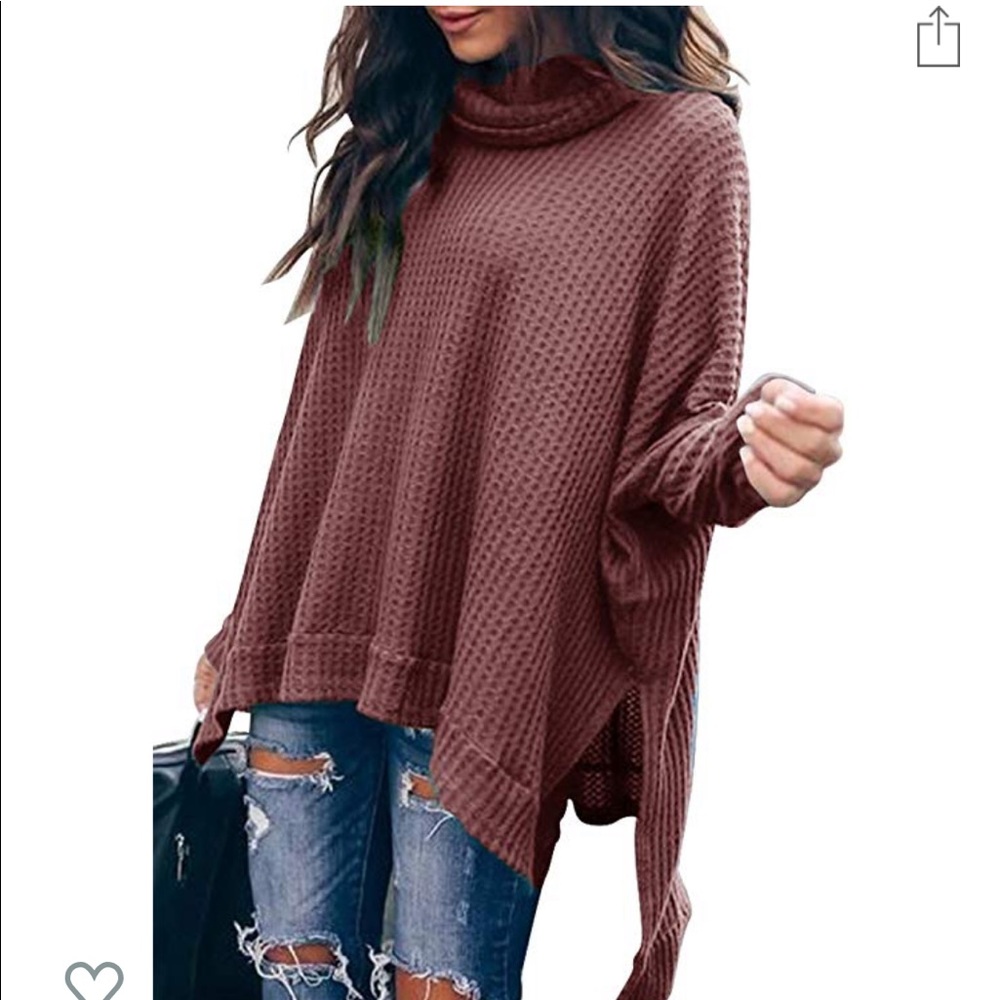 Dusty rose turtleneck sweater